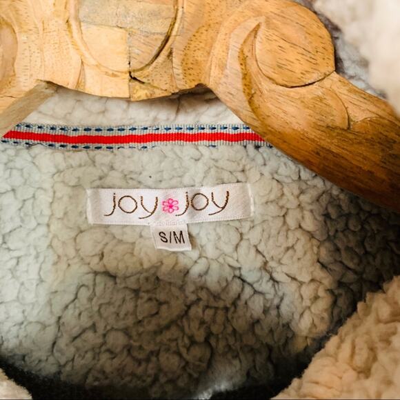 Gray Teddy Sweatshirt Pullover 1/4 zip Small - Picture 9 of 9